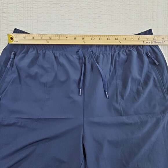 Magcomsen Men's 2XL Navy Blue Gym Shorts Quick Dry Tech Pockets Drawstring NWT - Picture 5 of 12